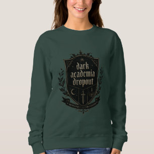 Sudadera Dark Academia Dropout — Gothic Crest Heraldic Art