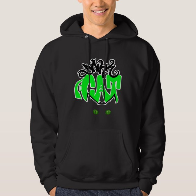 Sudadera Dark cat in graffiti art Hoodie (Anverso)