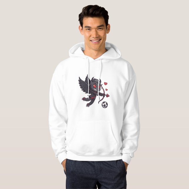 Sudadera Dark Cupid Soccer Player - Anti-Valentine's Day (Anverso completo)