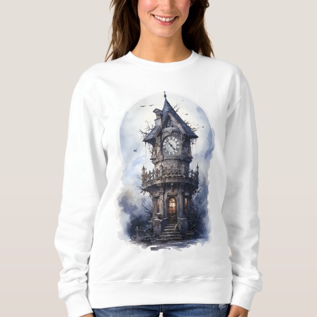 Sudadera Dark Enchanted Castle Halloween Illustration (Anverso)