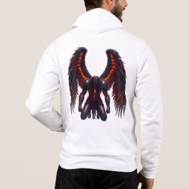 Sudadera Dark Fantasy Fallen Angel Hoodie with Fiery Wings 