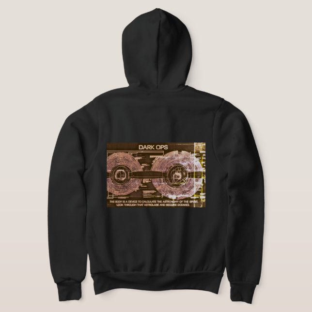 Sudadera Dark Ops Wormhole Hoodie —Interdimensional Dossier (Distribución Reverso )