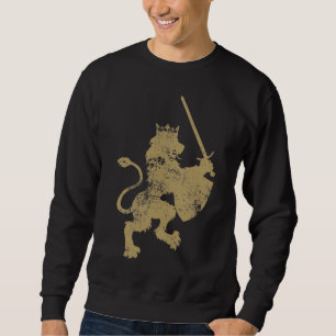 Sudadera Dark Sweatshirt del león del Grunge de rey Men's