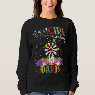 Sudadera Dart Deportes Un Chica Que Ama A Los Dardos