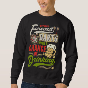 Sudadera Dart Throwing Dartboard 180 dardos y cerveza
