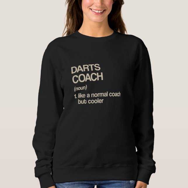 Sudadera Darts Coach Definition  Dart Player Humor Dart Boa (Anverso)