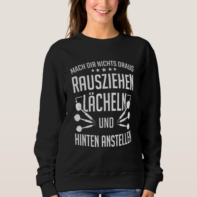 Sudadera Darts Dart Player Dart Retirando Sonrisas En La Es (Anverso)