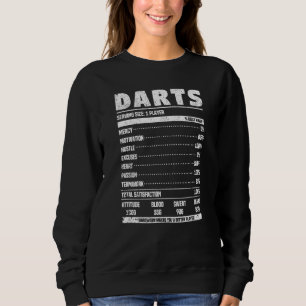 Sudadera Darts Nutrition Facts Dart Player Fan Team Motivat