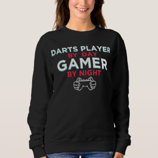 Sudadera Darts Player By Day Gamer By Night  Dart Board Hum