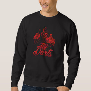 Sudadera Darts Player Death Skeleton Dartboard Arrow Bullse