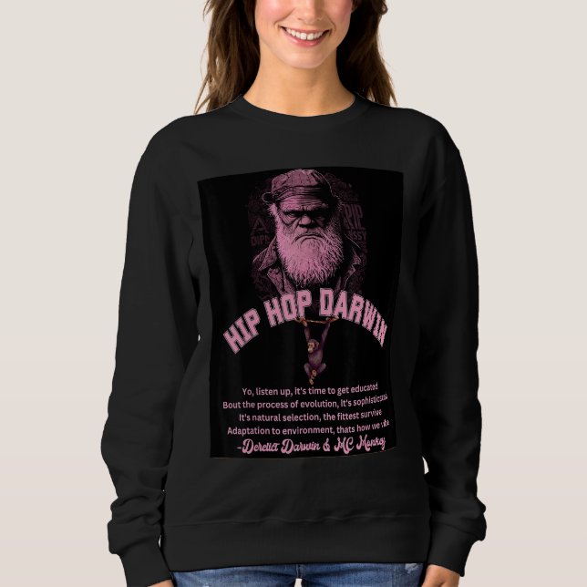 Sudadera Darwin Hip Hop Rap Science Biology  Retro Graphic  (Anverso)
