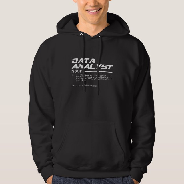 Sudadera Data Analyst Scientist Definition Visualization Sp (Anverso)