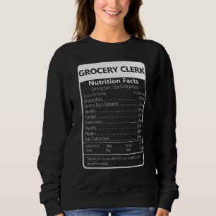 Sudadera Datos Nutricionales de Dependiente de Almacén Gráf