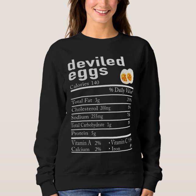 Sudadera Datos Nutricionales de Huevos Rellenos Acción de G (Anverso)
