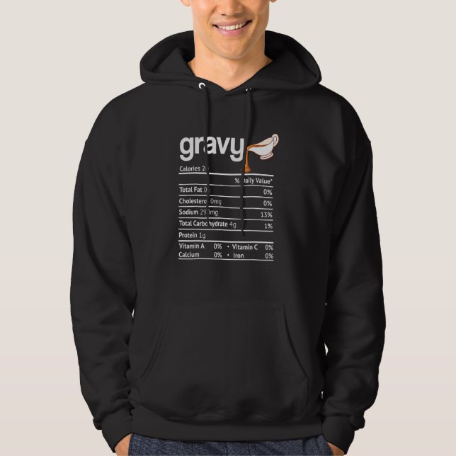 Sudadera Datos Nutricionales de Salsa de Navidad de Acción  (Anverso)