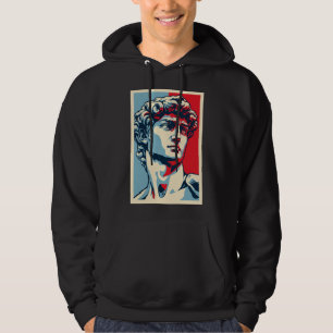 Sudadera David Michelangelo en Pop Art: Retrato Azul-Rojo
