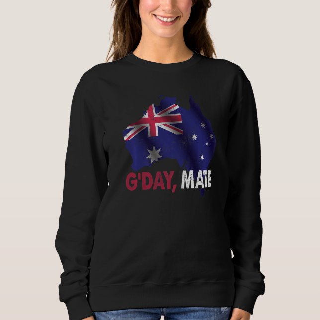 Sudadera Day Mate Good Australian Land Map Flag Australia (Anverso)