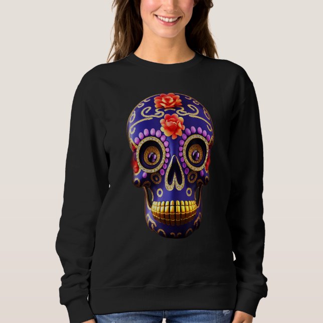Sudadera Day Of The Dead Dia De Los Muertos calavera sugar  (Anverso)