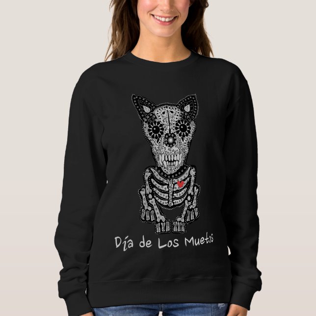Sudadera Day of the Dead Dog Halloween Spirits A dog (Anverso)