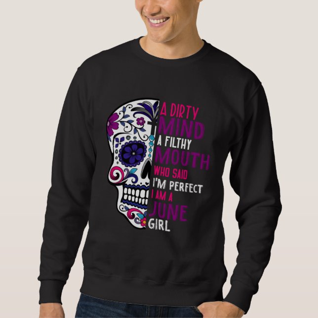 Sudadera Day Of The Dead Sugar Skull  June GIrl Womens (Anverso)