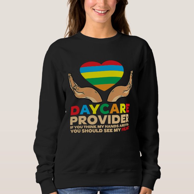 Sudadera Daycare Provider Children Hands Childcare 4 (Anverso)
