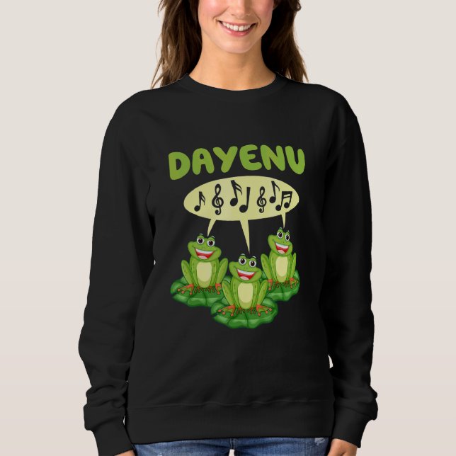 Sudadera Dayenu Frogs Pesach Passover (Anverso)