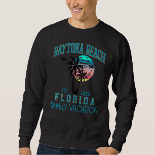 Sudadera Daytona Beach Florida Family Vacation Beach Palm T