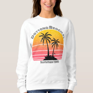 Sudadera Daytona Beach Retro Sunset Palms