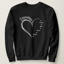 Sudadera de abuela personalizada, corazón de abuel