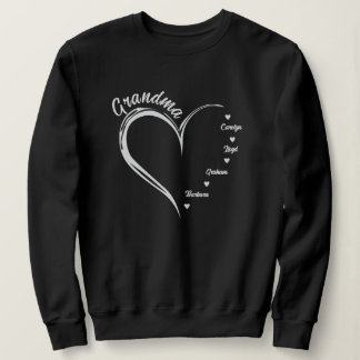 Sudadera de abuela personalizada, corazón de abuel