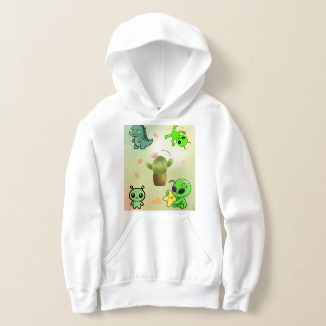 sudadera de alienígena lindo y cactus, Agrega un t (Distribución )