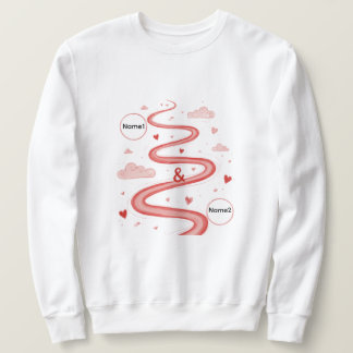 Sudadera de amor con nombres de pareja personaliza