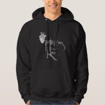 Sudadera de amor en blanco y negro