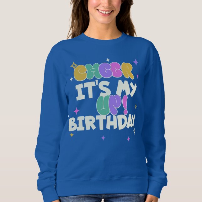 SUDADERA DE ANIMACIÓN PARA EL CUMPLEAÑOS DE MUJERE (Anverso)