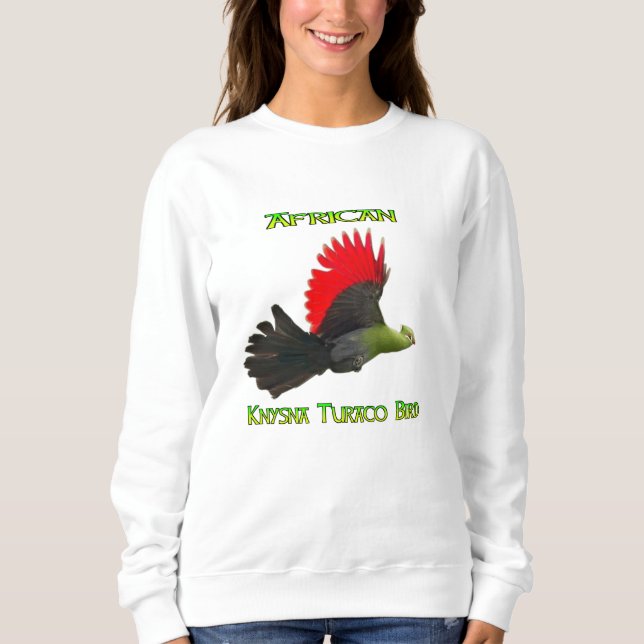 Sudadera de ave de Knysna Turaco africana (Anverso)