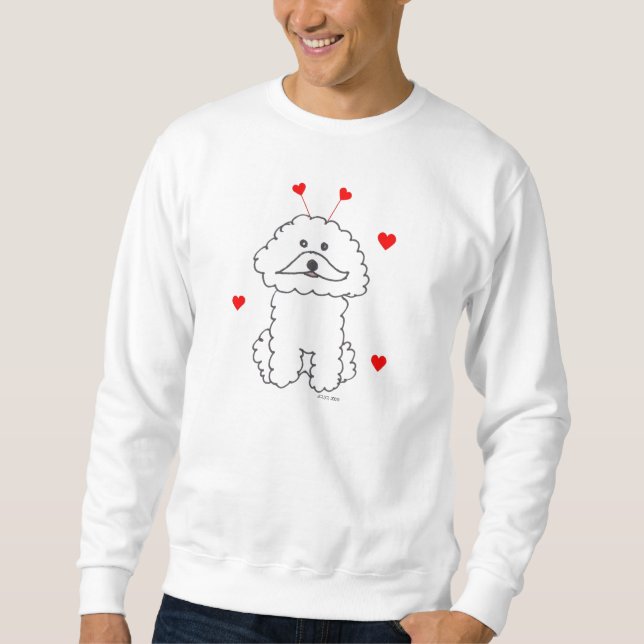 Sudadera de Bichon Frise de los oídos de la (Anverso)