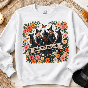 Sudadera de bruja floral boho Halloween