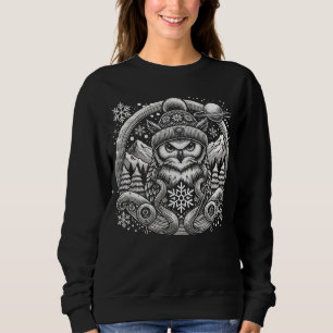 Sudadera de búho de invierno de las mujeres