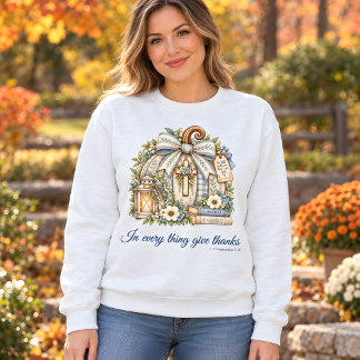 Sudadera de calabaza cristiana de acción de gracia