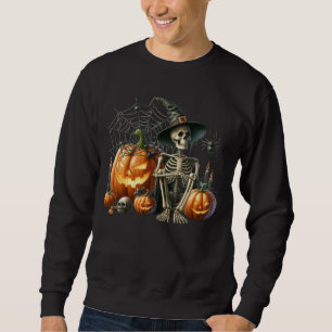 Sudadera de calabazas de esqueleto de Halloween