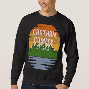 Sudadera De Chatham County Georgia Vintage Sunset