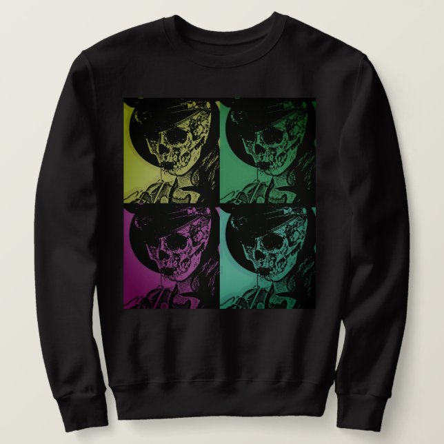 Sudadera de chica de cráneo pop (Anverso del diseño)