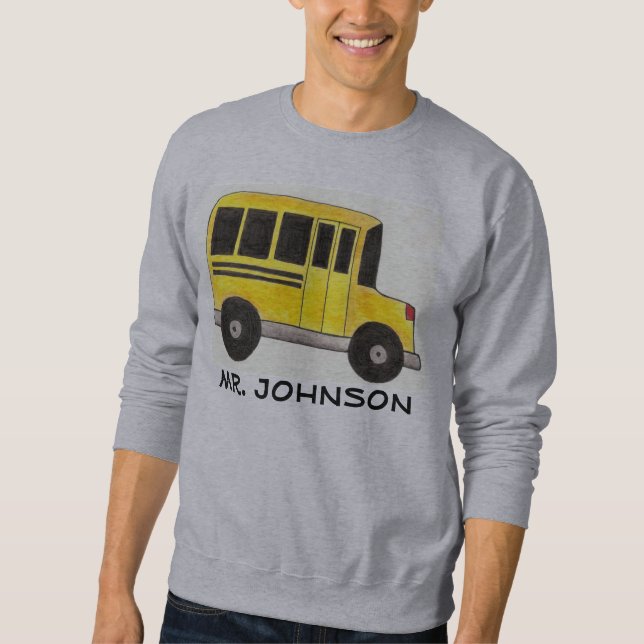 Sudadera de conductor de autobús escolar amarillo  (Anverso)
