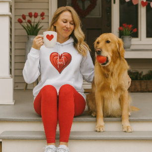 Sudadera de Corazón Rojo de San Valentín