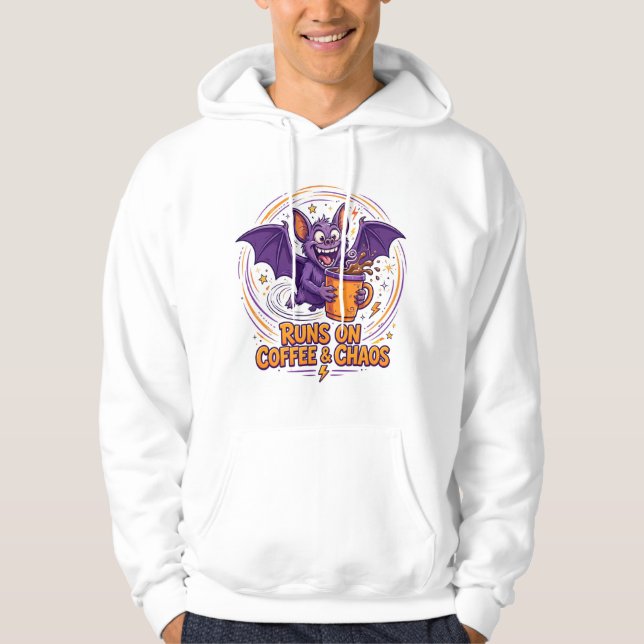 Sudadera de corre en café y caos (Anverso)