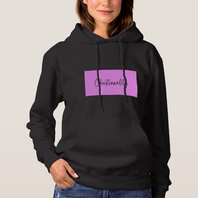 Sudadera de cristianismo negro (Anverso)