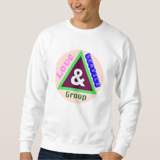 Sudadera de cuello de crema de amor y servicio