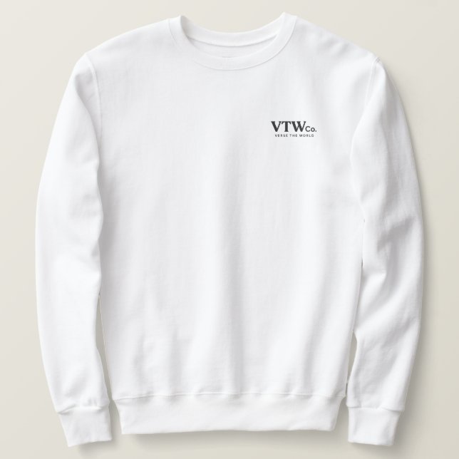 Sudadera de cuello de crema para hombres de VTW Co (Anverso del diseño)