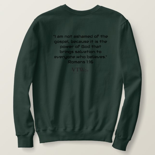Sudadera de cuello de crepúsculo masculino sin rem (Reverso del diseño)