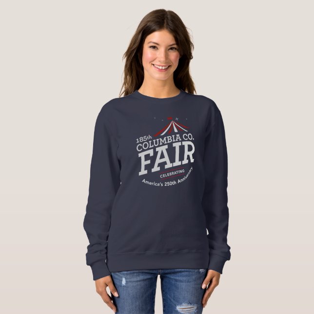 Sudadera de cuello redondo para mujer Navy 250 (Anverso completo)